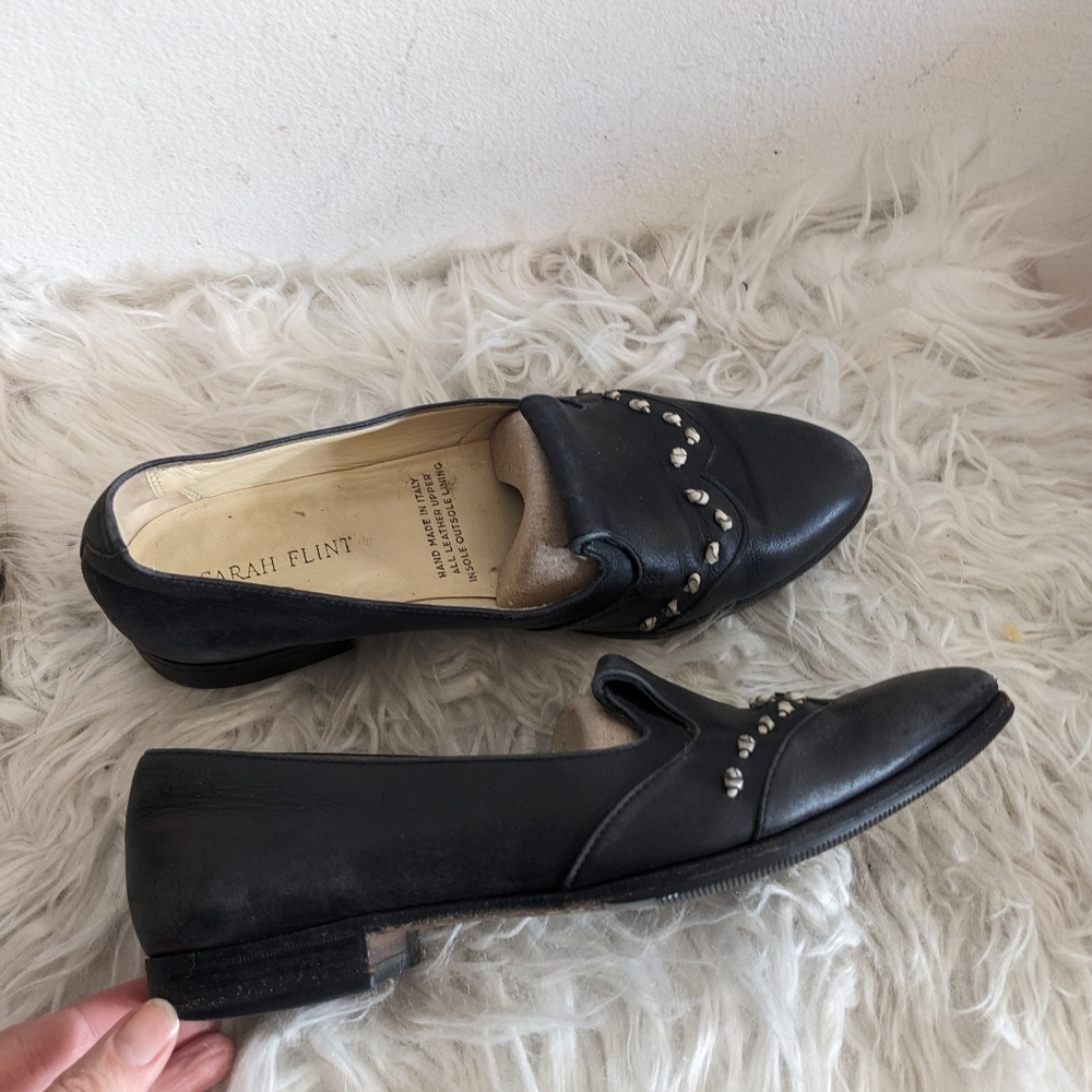 Sarah Flint Braided Kiera Italian Leather Loafers Flats 36